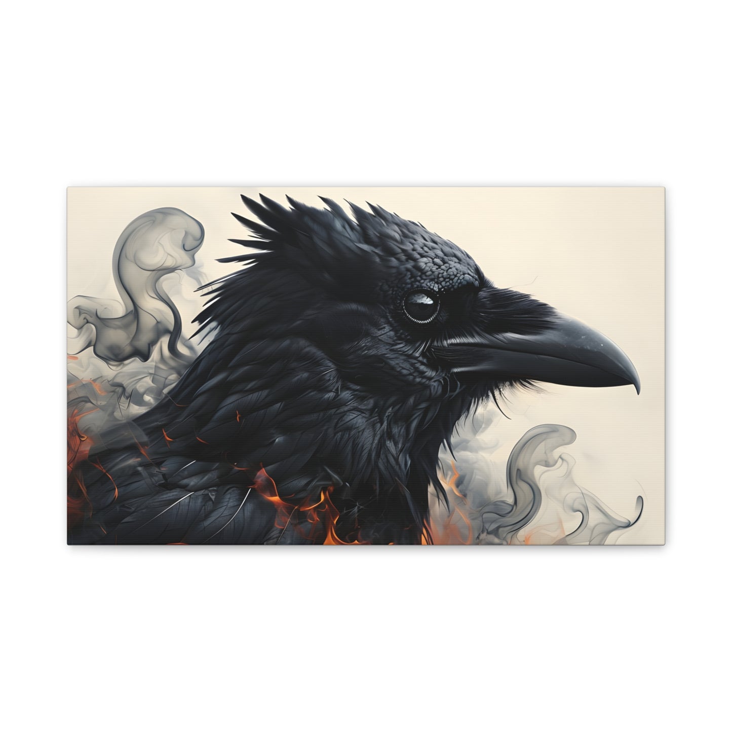 Canvas Stretched Wall Art - Mysterious Raven