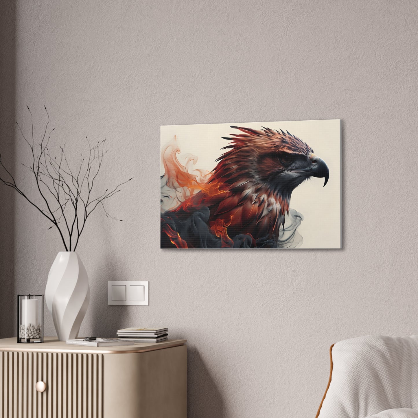 Canvas Stretched Wall Art - Hawk