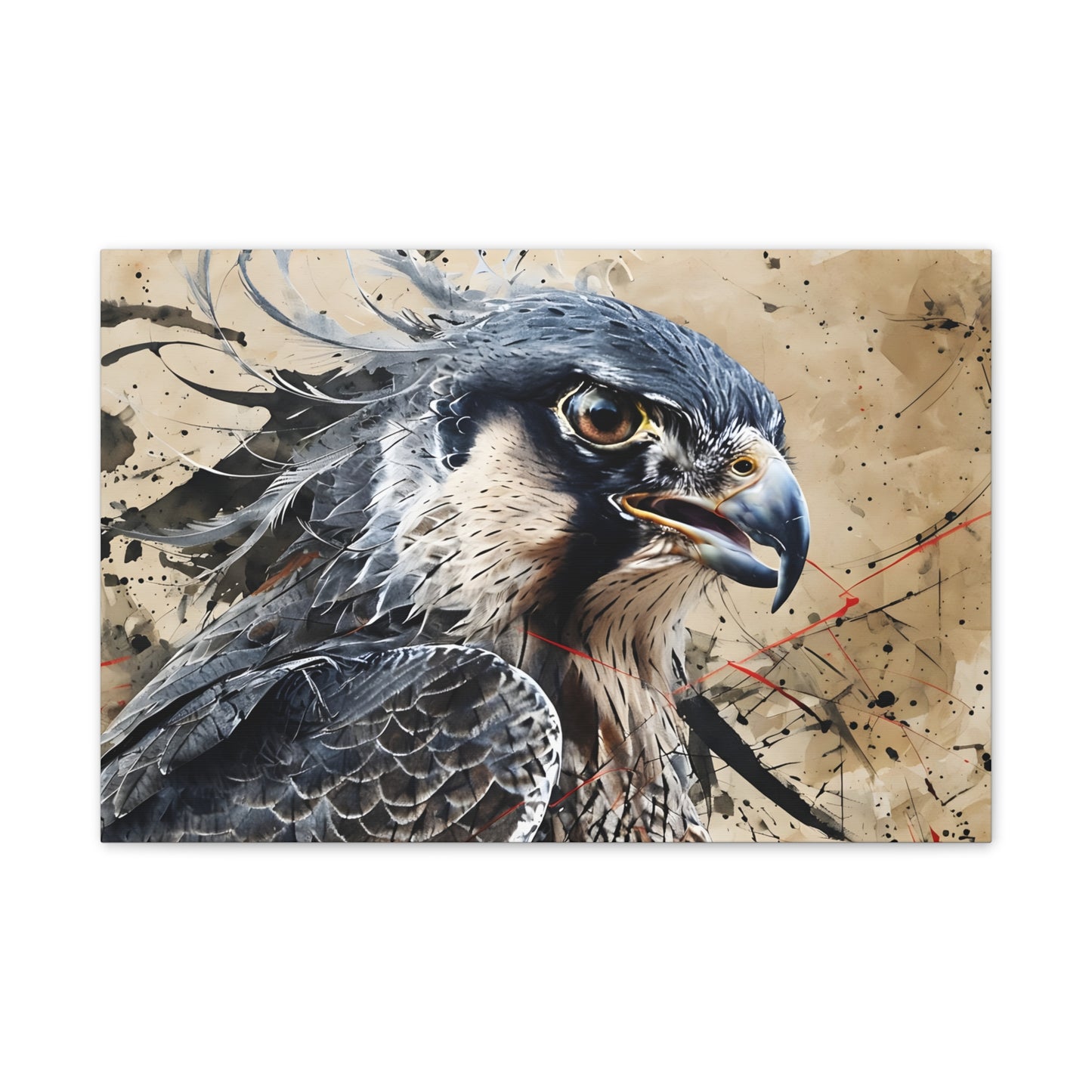 Canvas Stretched Wall Art - Falcon Peregrine