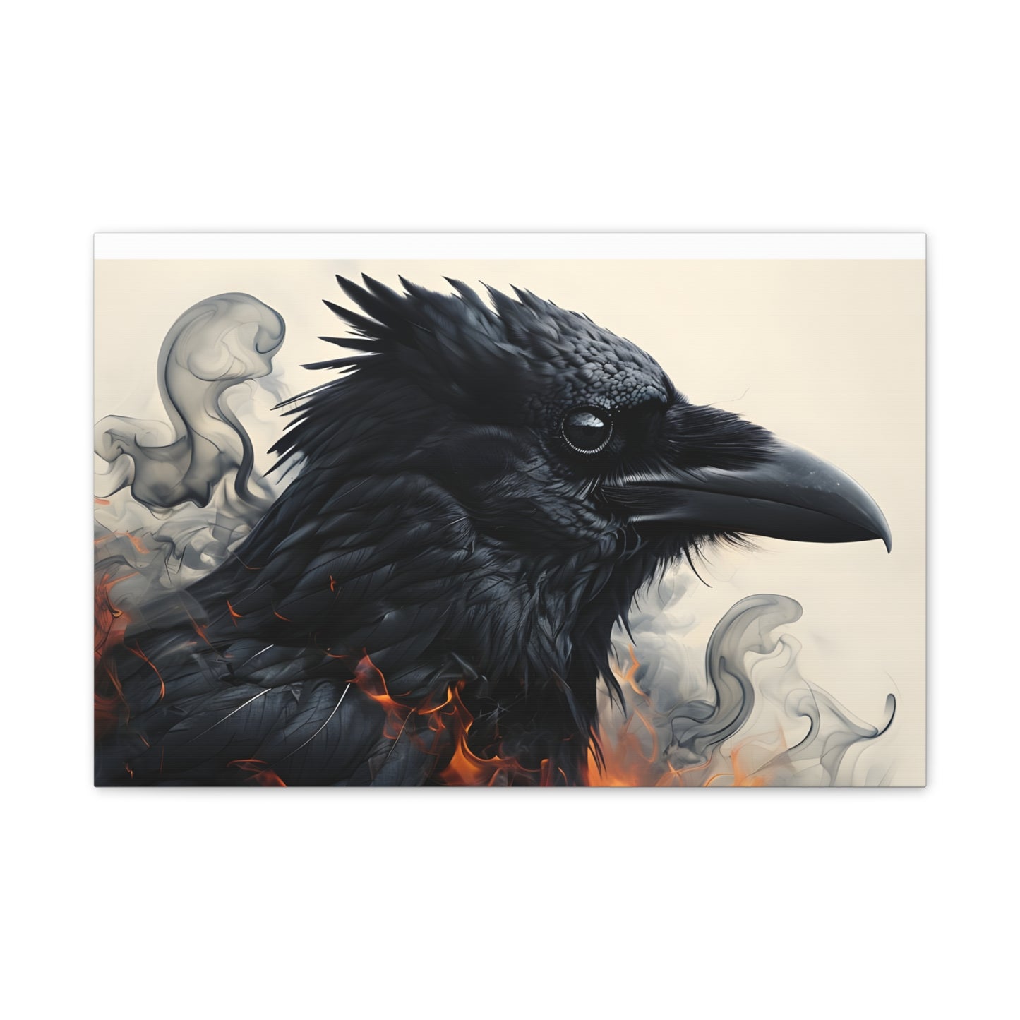 Canvas Stretched Wall Art - Mysterious Raven