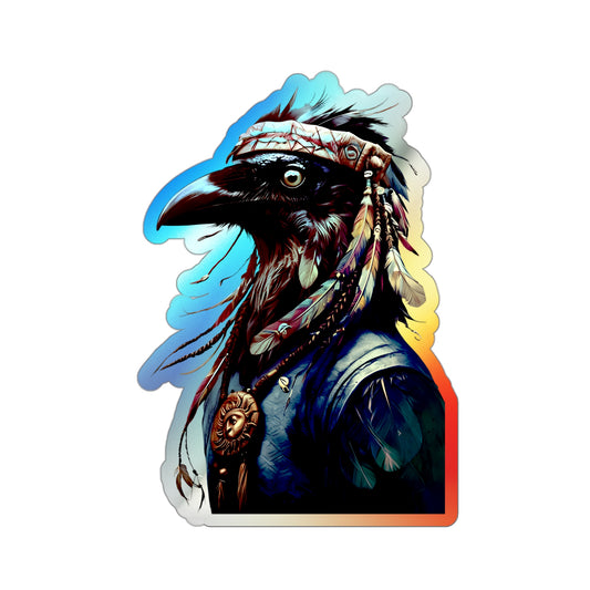 Holographic Raven Sticker