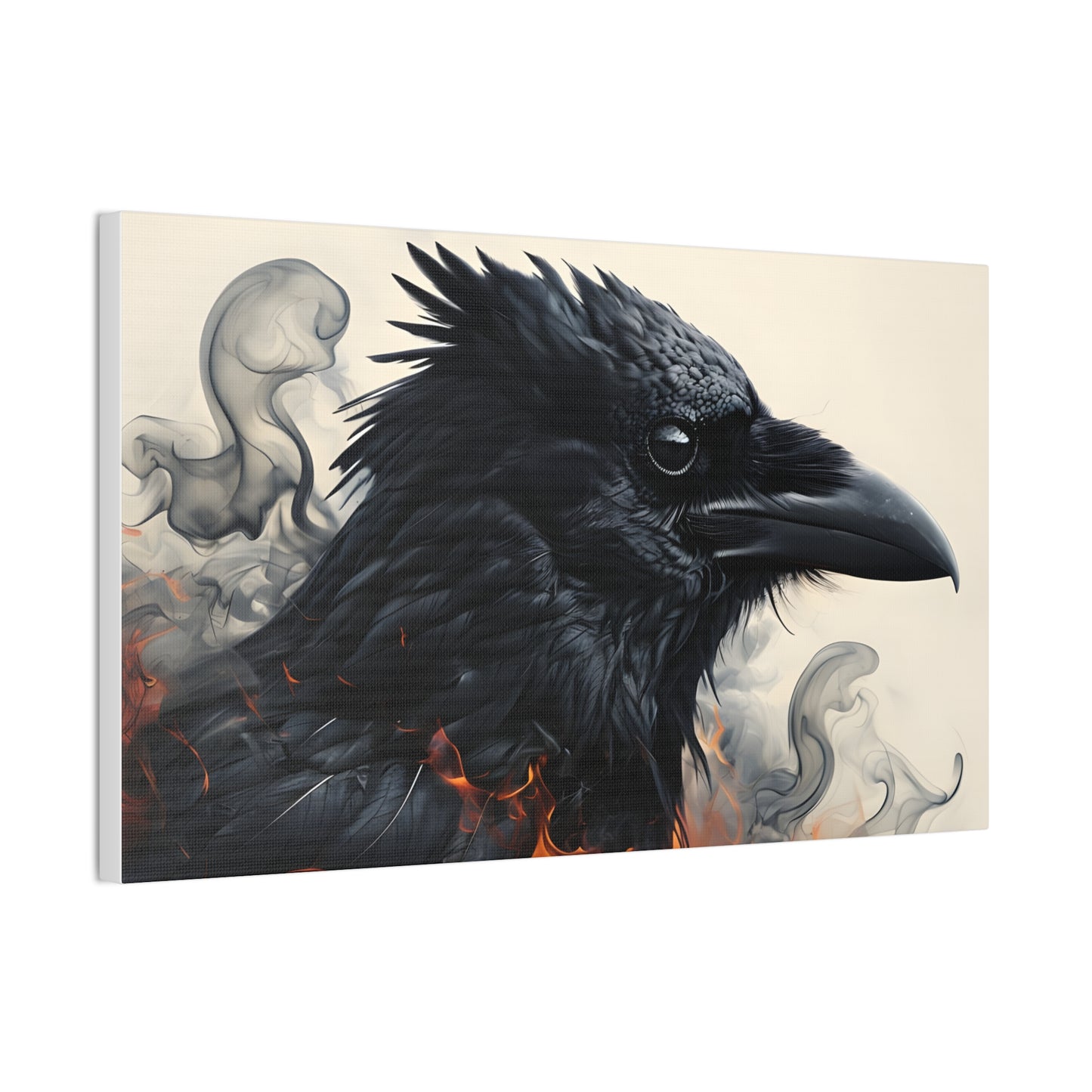 Canvas Stretched Wall Art - Mysterious Raven