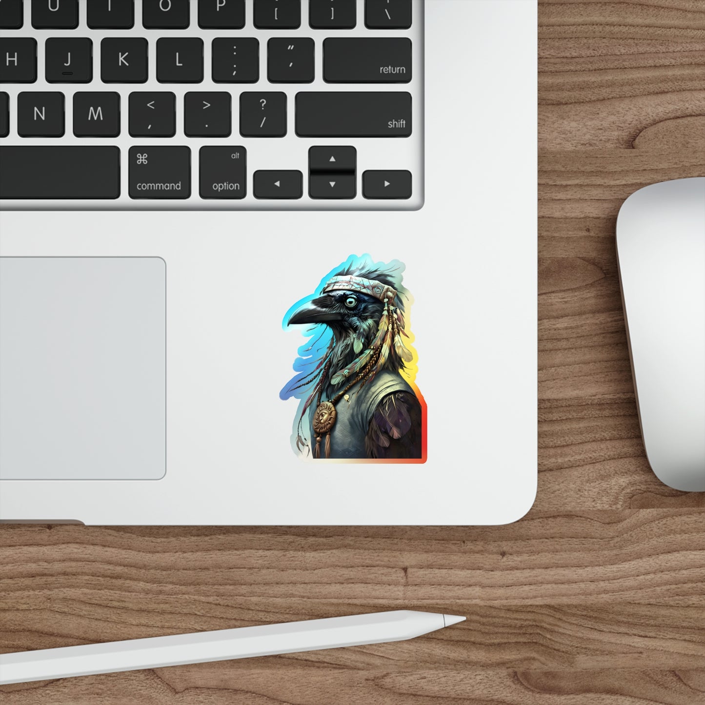 Holographic Raven Sticker