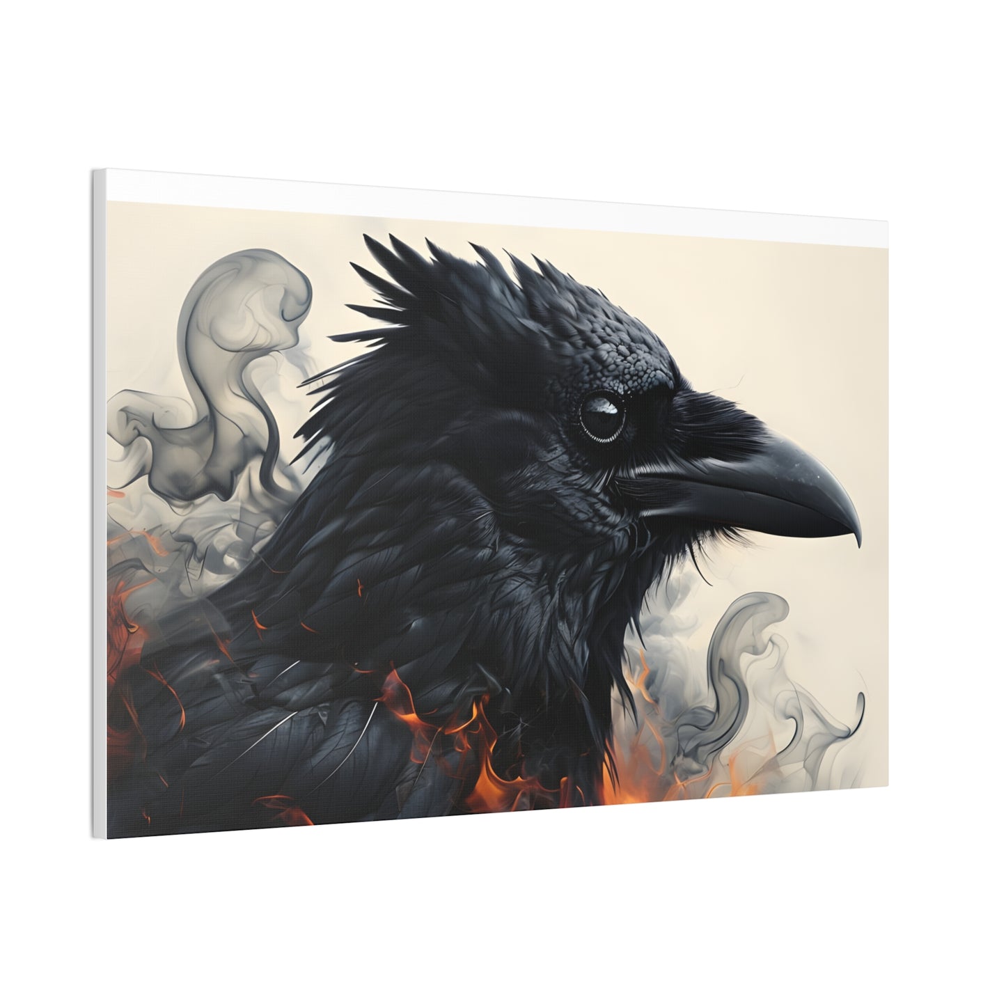 Canvas Stretched Wall Art - Mysterious Raven