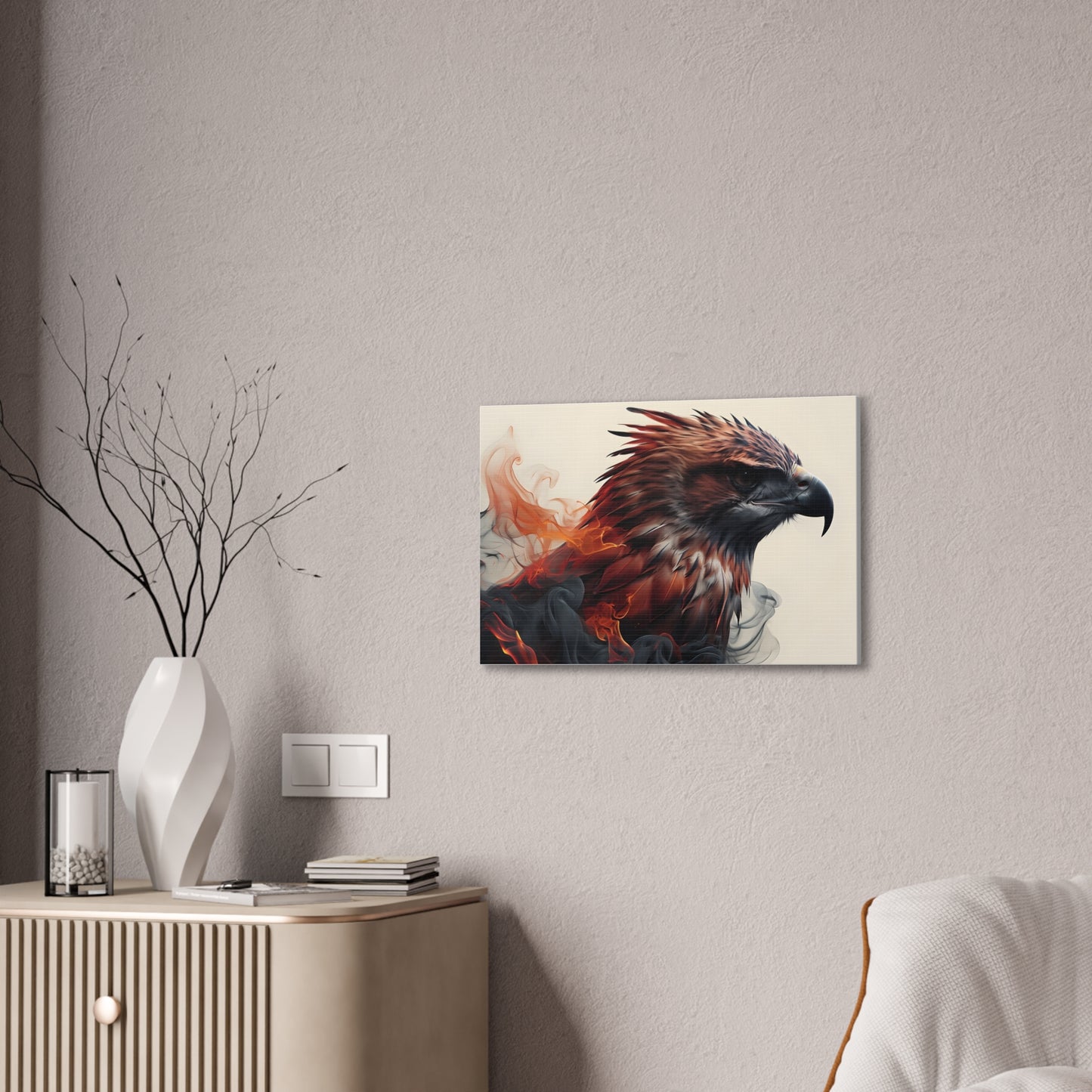 Canvas Stretched Wall Art - Hawk