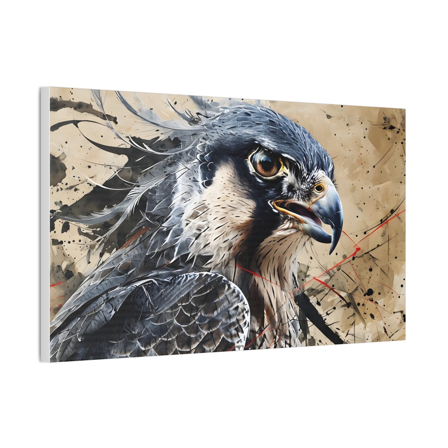 Canvas Stretched Wall Art - Falcon Peregrine