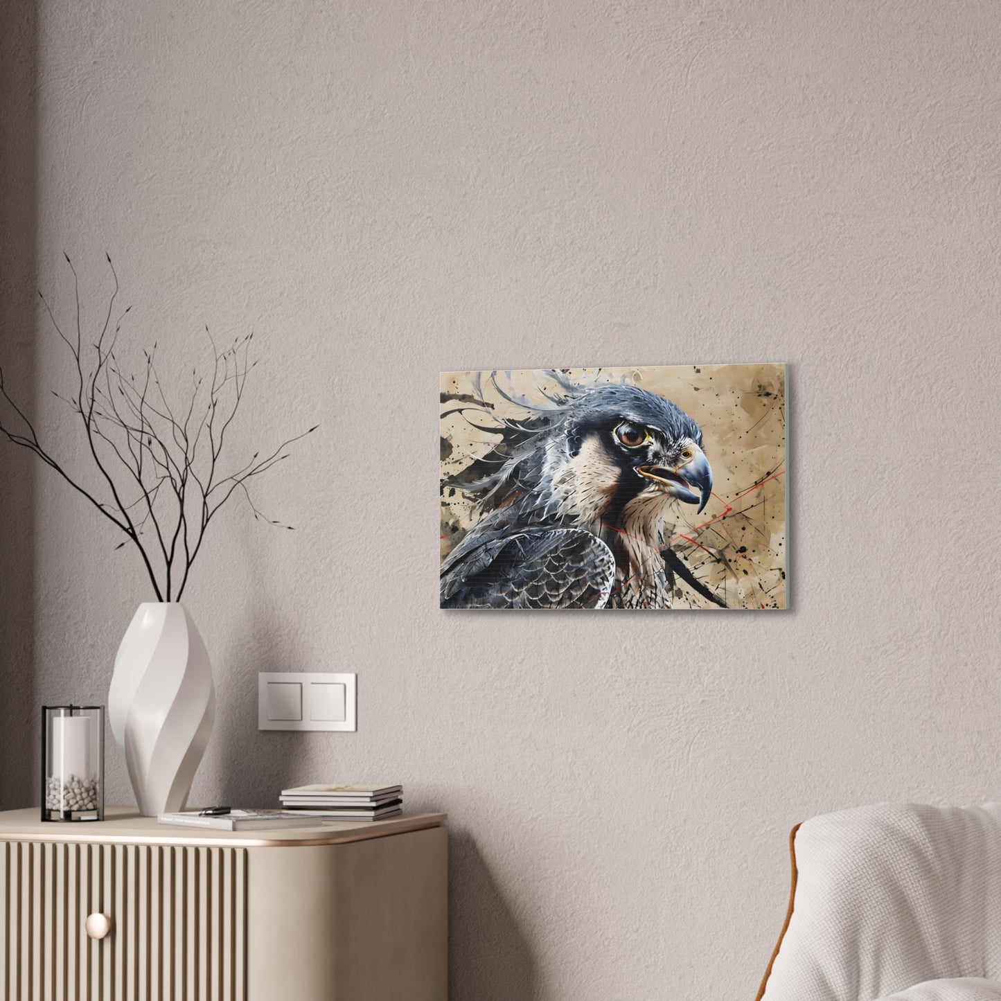 Canvas Stretched Wall Art - Falcon Peregrine